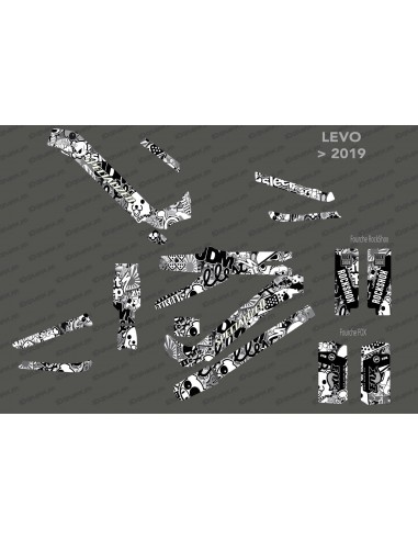 Kit deco Bomb Edition Full (Black/White) - Specialized Levo (after 2019)