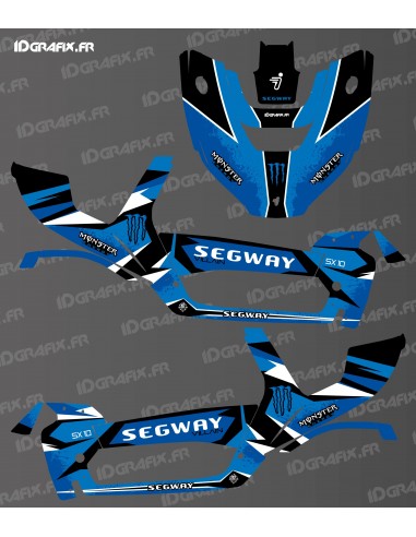 Kit de decoración Monster Edition (Azul) - Idgrafix - Segway Villain SX10