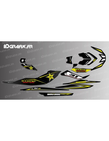 Kit décoration Rockstar Edition (Jaune/Noir) pour Seadoo RXP-X 260 / 300