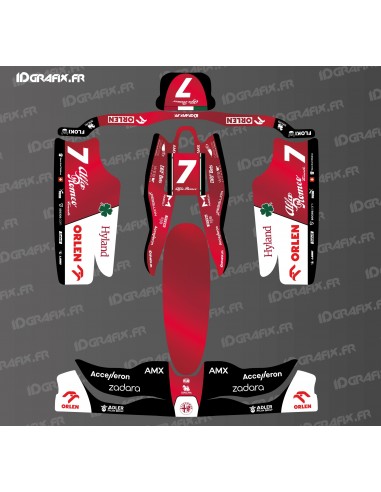 Kit gràfic Alfa Romeo edició F1 (vermell) per Karting - M. Williams -idgrafix