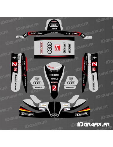 Kit gráficos Audi Le Mans Edition para Karting Tony Kart M4