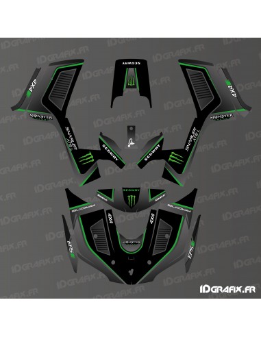 Kit de decoració Monster Edition (verd) - IDgrafix - Segway Snarler AT6L -idgrafix