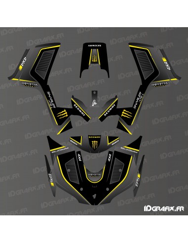 Kit décoration Monster Edition (Jaune) - IDgrafix - Segway Snarler AT6L