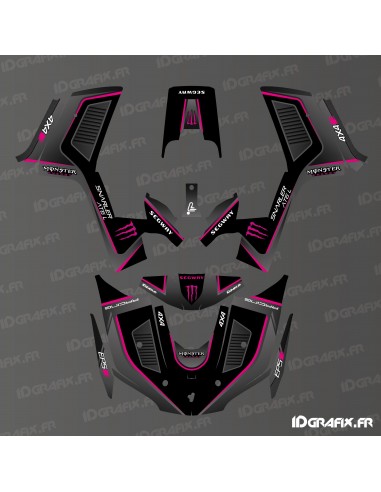 Kit décoration Monster Edition (Rose) - IDgrafix - Segway Snarler AT6L