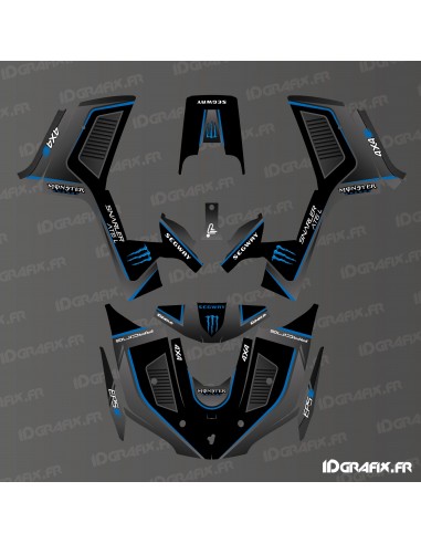 Kit décoration Monster Edition (Bleu) - IDgrafix - Segway Snarler AT6L