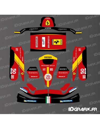 Ferrari Le Mans Edition-Grafikkit für Karting Tony Kart M4