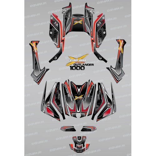 Kit decoration, Full Moon (Red) - IDgrafix - Can Am 1000 Outlander - IDgrafix
