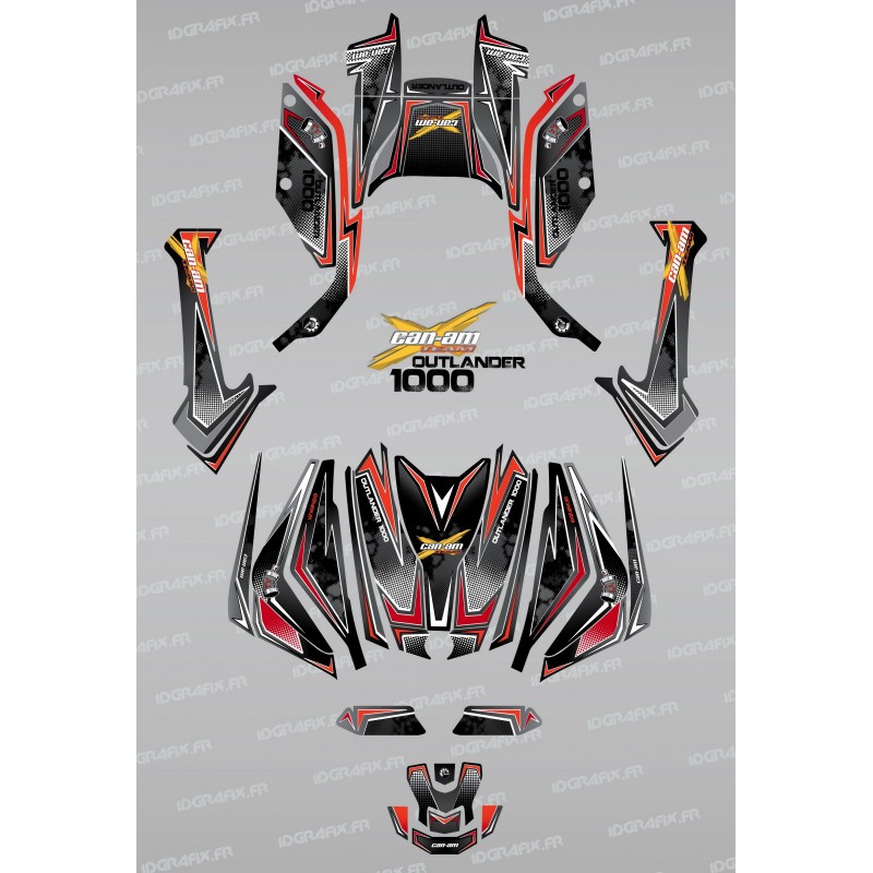 Kit décoration Full Moon (Rouge) - IDgrafix - Can Am Outlander G2-idgrafix
