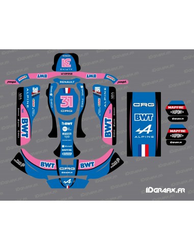 Kit gráfico Alpine serie F1 para CRG Rotax 125 Karting