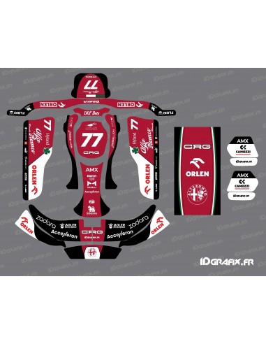 Kit de decoració Alfa Romeo de la sèrie F1 per CRG Rotax 125 Karting -idgrafix