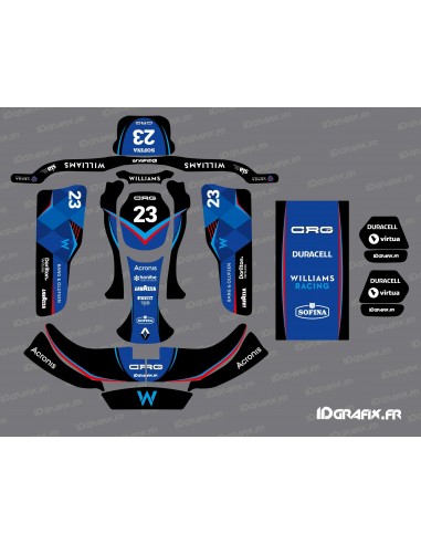 Kit de decoració de la sèrie Williams F1 per CRG Rotax 125 Karting -idgrafix