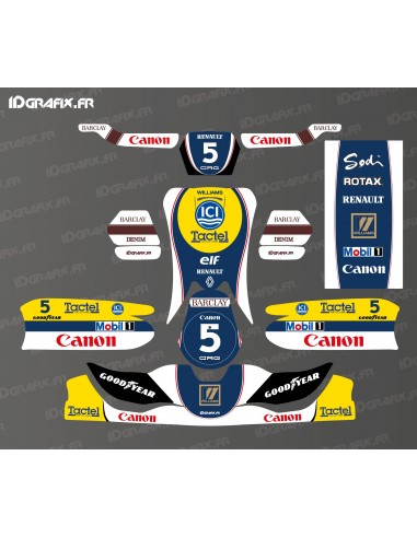 Kit déco Williams F1 vintage edition pour Karting CRG - SODI - KG 508