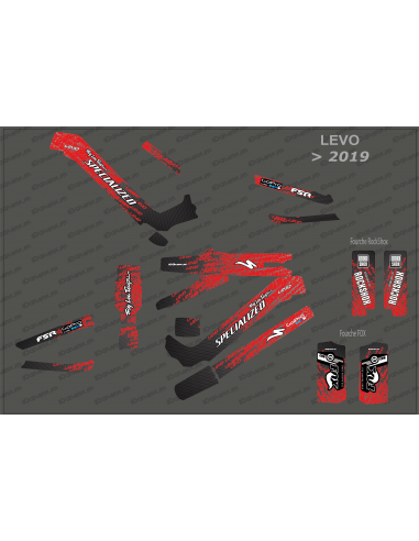 Kit déco Levo Edition Full (Rouge) - Specialized Levo (après 2019) -- modif
