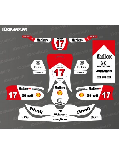 Kit de decoració Marlboro F1 edició vintage per Karting CRG - SODI - KG 508 -idgrafix