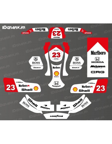 Kit déco Marlboro F1 Vintage Edition pour Karting CRG Rotax 125