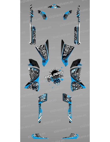 Kit decoration Blue Tag - IDgrafix - Polaris 800 Sportsman