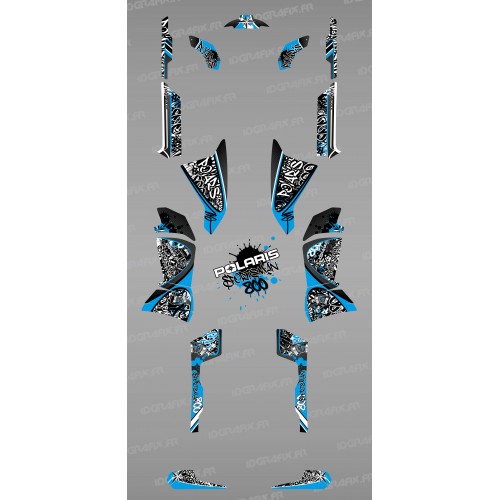 Kit décoration Bleu Tag - IDgrafix - Polaris 800 Sportsman