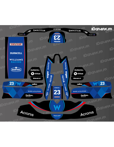 F1-Serie Williams-Deko-Kit für Karting TonyKart - OTK - M8