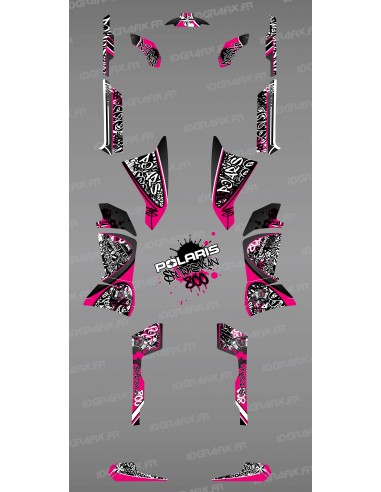 Kit de decoració Rosa Tag - IDgrafix - Polaris 800 Esportista -idgrafix