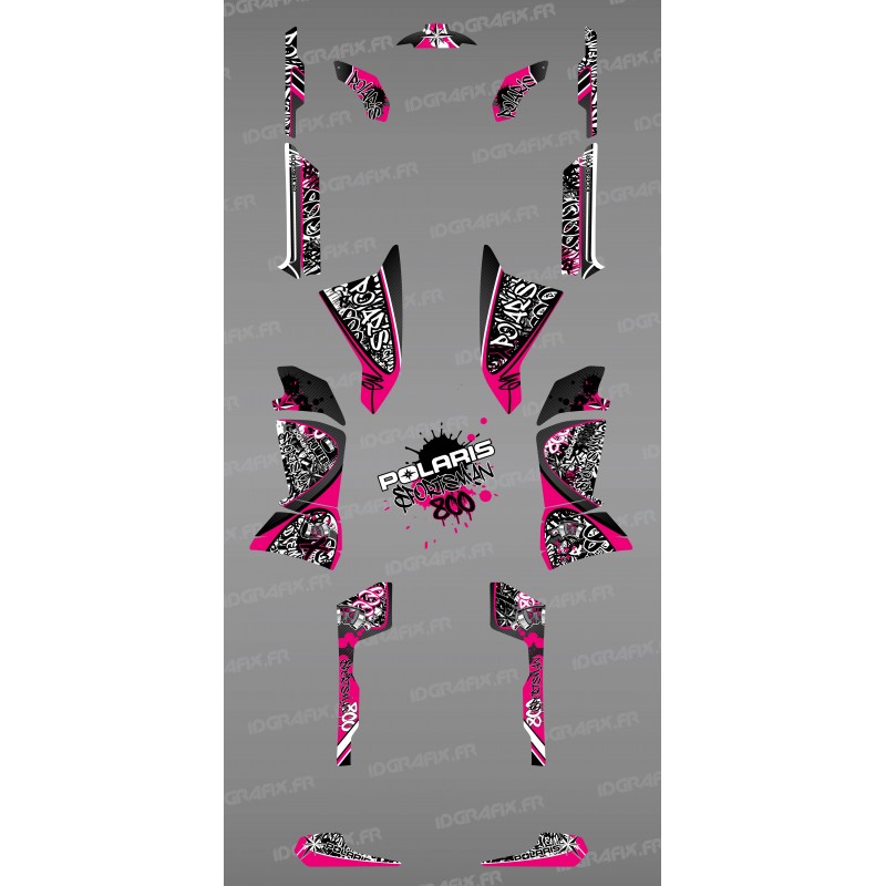 Kit décoration Rose Tag - IDgrafix - Polaris 800 Sportsman-idgrafix