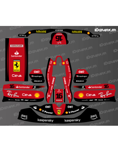 F1 Series Ferrari deco kit for Karting TonyKart - OTK - M8