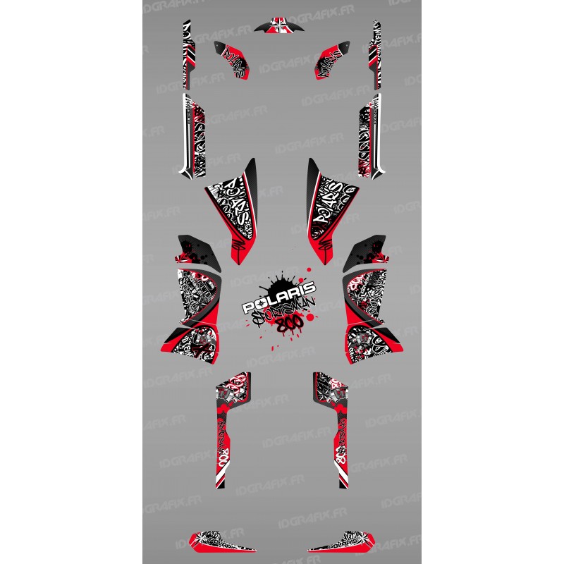 Kit décoration Rouge Tag - IDgrafix - Polaris 800 Sportsman-idgrafix