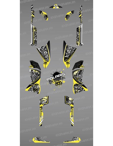 Kit décoration Jaune Tag - IDgrafix - Polaris 800 Sportsman