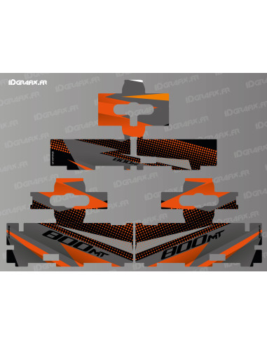 Kit sticker Bagagerie origine - Race edition (orange) - CF MOTO MT 800