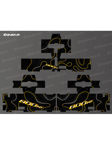 Kit de pegatinas originales para equipaje - Edición Topo (Oro) - CF MOTO MT 800 Kit de pegatinas originales para equipaje - Edición Topo (Oro) - CF MOTO MT 800