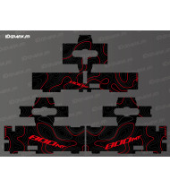 Original luggage sticker kit - Topo edition (Red) - CF MOTO MT 800