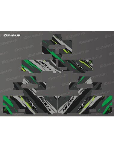 Kit sticker Bagagerie origine - Monster edition (Vert) - CF MOTO MT 800