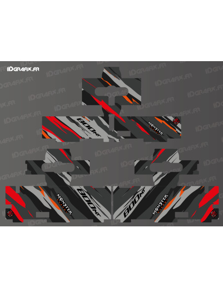 Kit adesivi bagaglio originale - Edizione Monster (Rosso) - CF MOTO MT 800 Kit adesivi bagaglio originale - Edizione Monster (Rosso) - CF MOTO MT 800