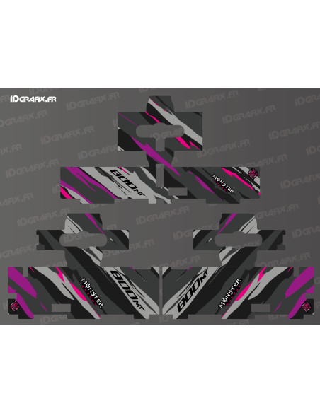 Kit de pegatinas originales para equipaje - Edición Monster (Rosa) - CF MOTO MT 800 Kit de pegatinas originales para equipaje - Edición Monster (Rosa) - CF MOTO MT 800