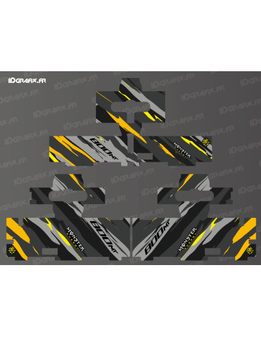 Kit sticker Bagagerie origine - Monster edition (Jaune) - CF MOTO MT 800