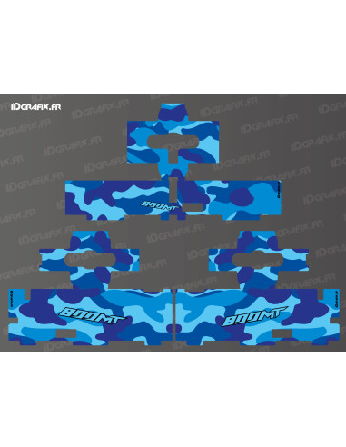 Kit sticker Bagagerie origine - Camo edition (Bleu) - CF MOTO MT 800