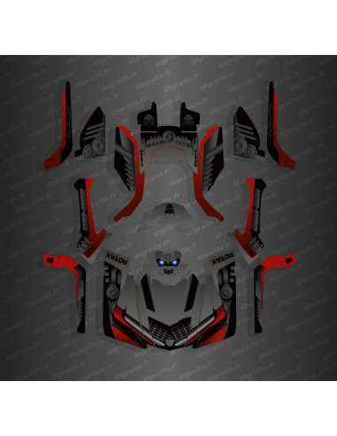 Bumble Edition Full decoration kit (Grey/Red) - IDgrafix - Can Am Outlander G2