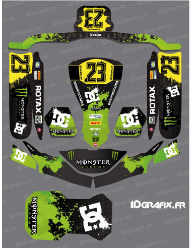 Kit déco 100% Perso Monster Vert pour Karting KG EVO FP7