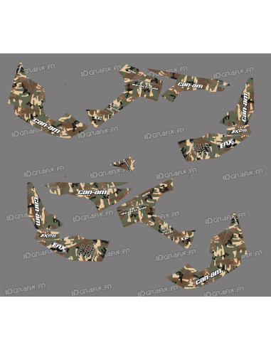 Kit di decorazione completo Camo Army Edition (bianco/giallo) - IDgrafix - Can Am Renegade