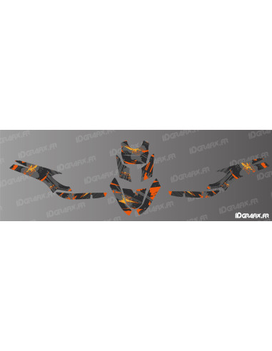 Kit décoration Graf Edition (Gris/Orange) - IDgrafix - MBK Booster