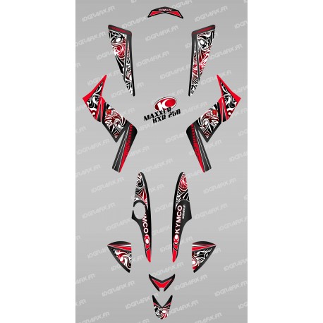 Kit décoration Tribal Rouge - IDgrafix - Kymco 250 KXR/Maxxer