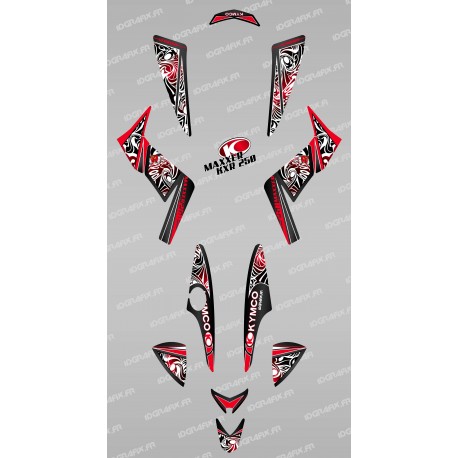 Kit de decoración Tribal Rojo - IDgrafix - Kymco KXR 250/Maxxer