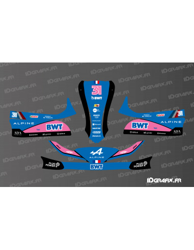 Kit déco Alpine F1 Edition pour Karting Mini/Cadet MK 14