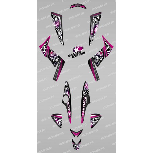 Kit décoration Tribal Rose - IDgrafix - Kymco  250 KXR/Maxxer