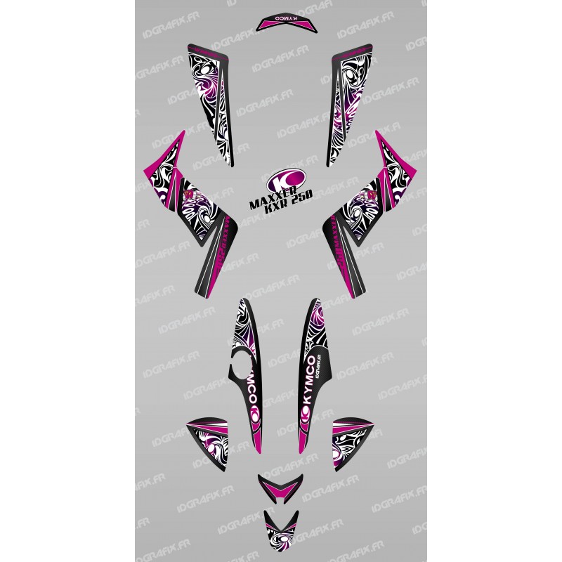 Kit décoration Tribal Rose - IDgrafix - Kymco 250 KXR/Maxxer -idgrafix