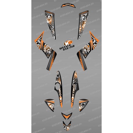 Kit de decoración Tribal Naranja - IDgrafix - Kymco KXR 250/Maxxer