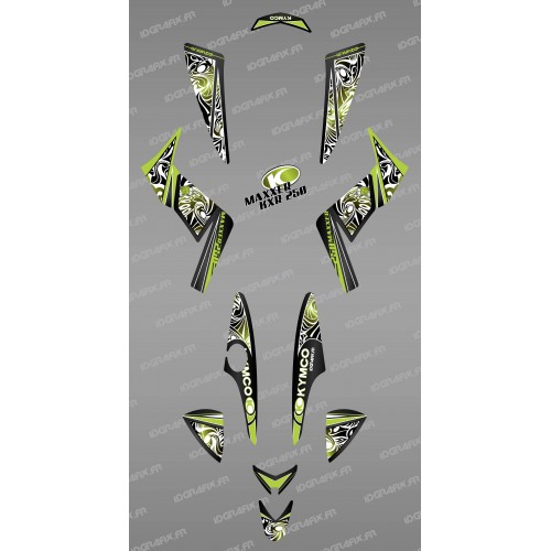 Kit décoration Tribal Vert - IDgrafix - Kymco  250 KXR/Maxxer