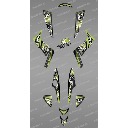 Kit de decoración Tribal Verde - IDgrafix - Kymco KXR 250/Maxxer -idgrafix