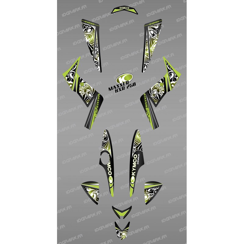 Kit décoration Tribal Vert - IDgrafix - Kymco 250 KXR/Maxxer-idgrafix