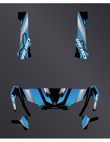 X team Edition Blue decoration kit - IDgrafix - Can Am Traxter