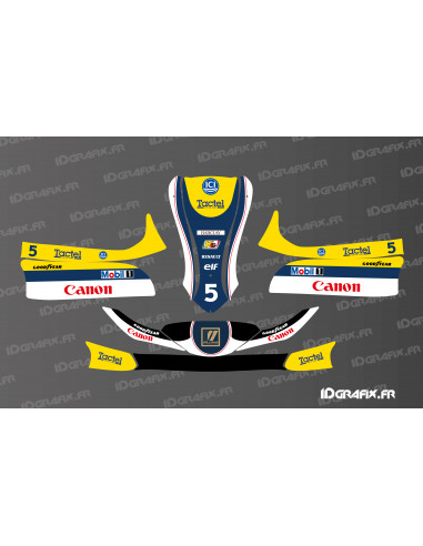 Kit déco Williams F1 Vintage Edition pour Karting Mini/Cadet MK 14